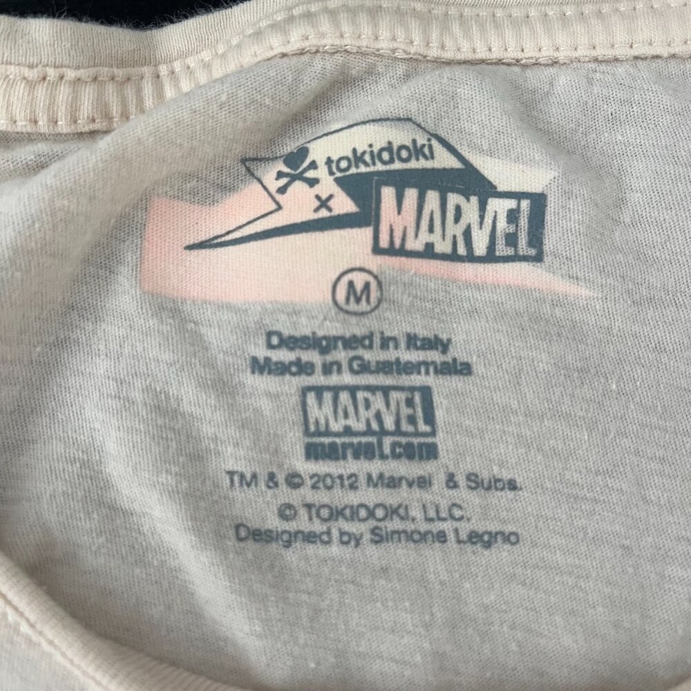 Tokidoki x MARVEL Detailed Graphic Tee Medium Womens shirt Spiderman Donutella - Picture 4 of 5